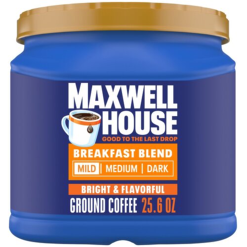 Maxwell House Mild Breakfast Blend Ground Coffee, 25.6 oz
