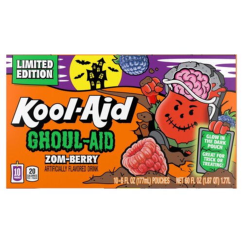 Kool-Aid Ghoul-Aid Zom-Berry Drink Limited Edition, 6 fl oz, 10 count