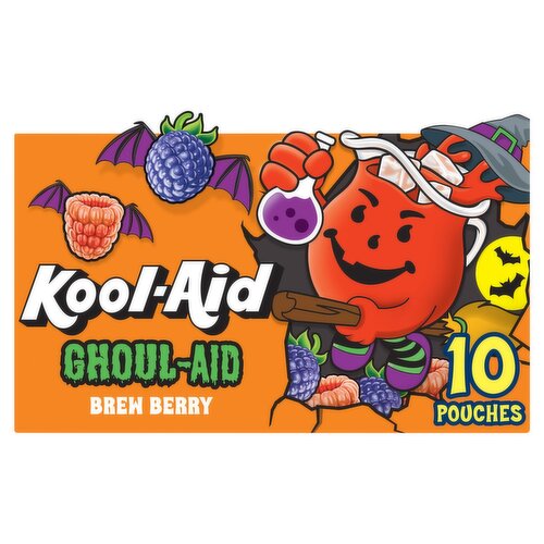 Kool-Aid Ghoul-Aid Scary Berry Drink, 6 fl oz, 10 count