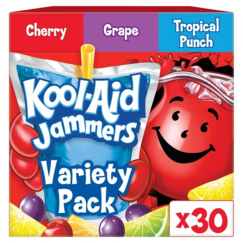 Kool-Aid Jammers Tropical Punch Flavored Drink, 6 fl oz, 10 count