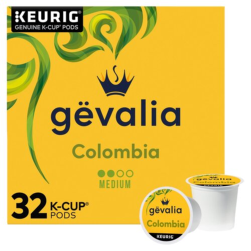 Gevalia Colombia Medium 100% Arabica Coffee K-Cup Pods, 32 ct Box