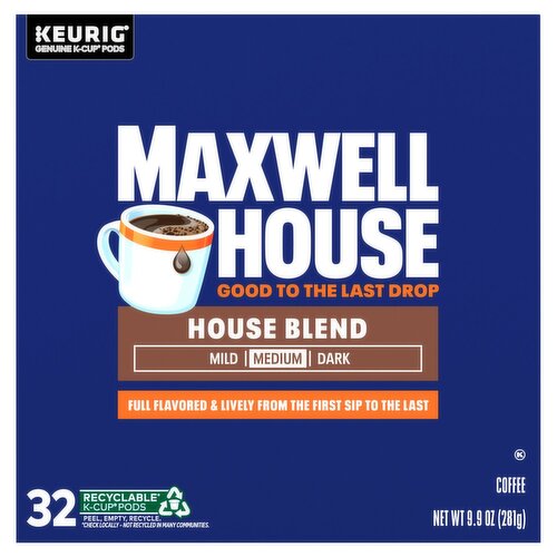 Maxwell House House Blend K-Cup Coffee Pods, 32 ct Box