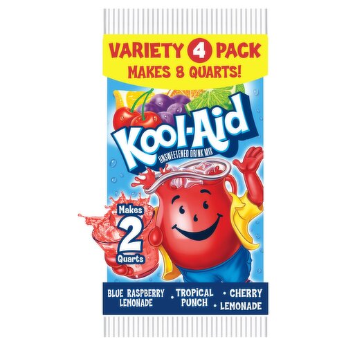 Kool-Aid Unsweetened Drink Mix Variety Pack, 0.74 oz, 4 count