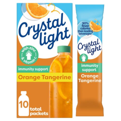 Crystal Light Orange Tangerine Immunity Support Drink Mix, 0.07 oz, 10 count