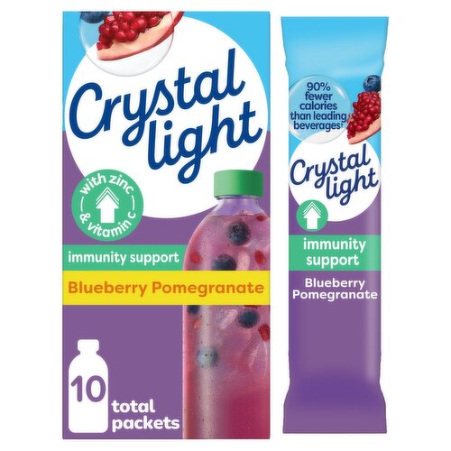 Crystal Light Blueberry Pomegranate Immunity Support Drink Mix, 0.07 oz, 10 count