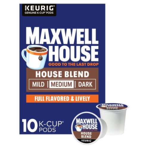 Maxwell House House Blend Medium Coffee K-Cup Pods, 10 count, 3.1 oz