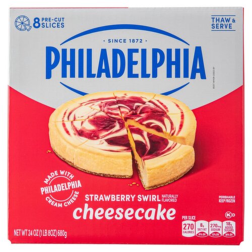 Philadelphia Strawberry Swirl Cheesecake, 8 count, 24 oz