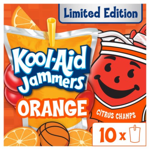 Kool-Aid Jammers Orange Thunder Vs. Citrus Champs Flavored Drink, 6 fl oz, 10 count