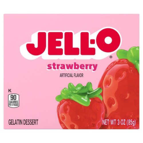 Jell-O Strawberry Gelatin Dessert, 3 oz