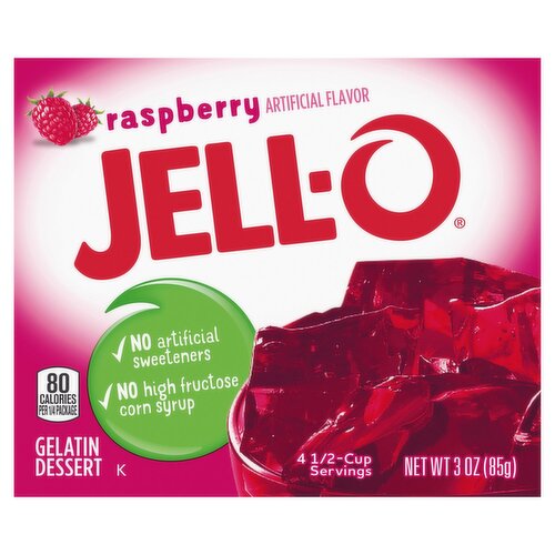 Jell-O Raspberry Gelatin Dessert, 3 oz