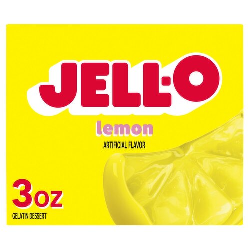 Jell-O Lemon Gelatin Dessert, 3 oz
