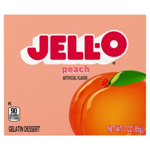 Jell-O Peach Gelatin Dessert, 3 oz