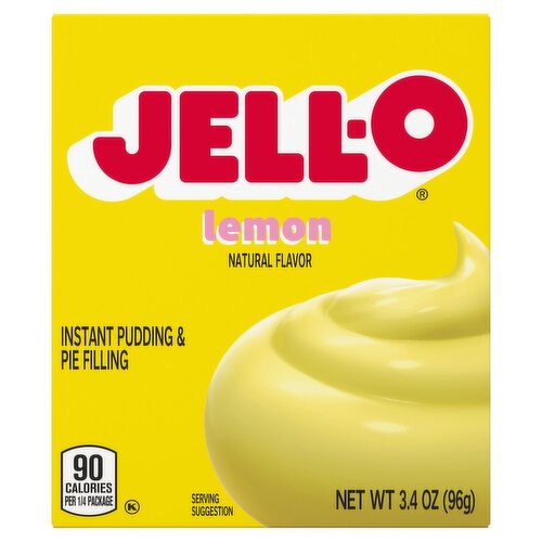 Jell-O Lemon Instant Pudding & Pie Filling, 3.4 oz