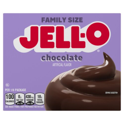 Jell-O Chocolate Instant Pudding & Pie Filling Family Size, 5.9 oz