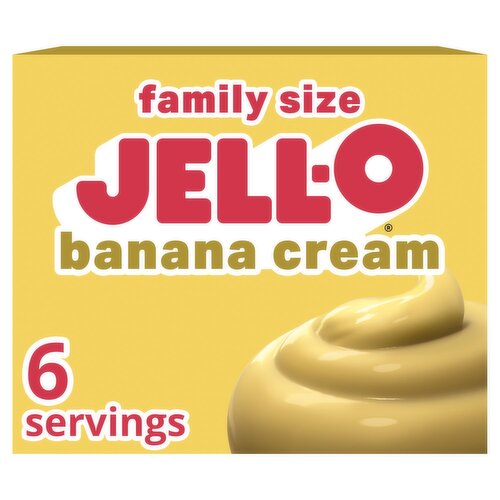 Jell-O Banana Cream Instant Pudding & Pie Filling Family Size, 5.1 oz