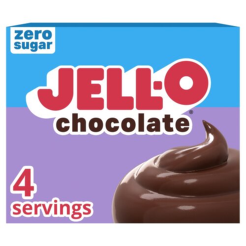 Jell-O Zero Sugar Chocolate Flavor Instant Reduced Calorie Pudding & Pie Filling, 1.4 oz