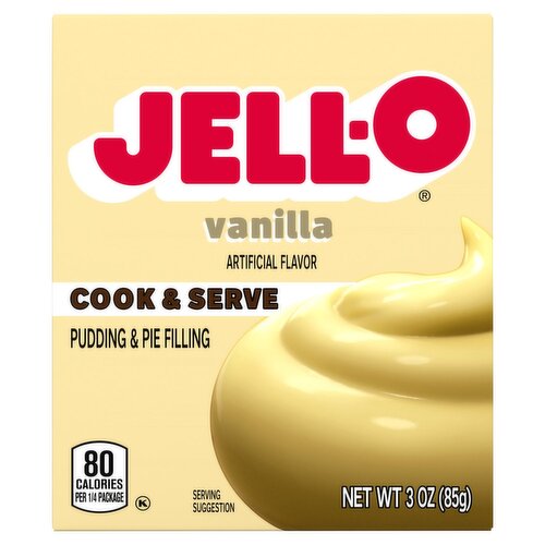 Jell-O Vanilla Cook & Serve Pudding & Pie Filling, 3 oz