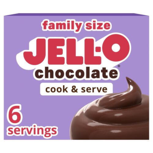 Jell-O Chocolate Flavor Cook & Serve Pudding & Pie Filling Family Size, 5 oz