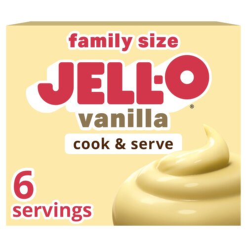 Jell-O Vanilla Cook & Serve Pudding & Pie Filling Family Size, 4.6 oz