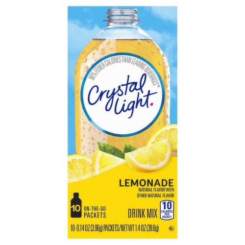 Crystal Light Lemonade Drink Mix, 0.14 oz, 10 count