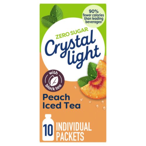 Crystal Light Peach Iced Tea Drink Mix, 0.07 oz, 10 count