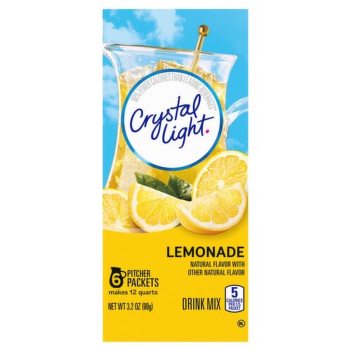 Crystal Light Lemonade Drink Mix, 6 count, 3.2 oz