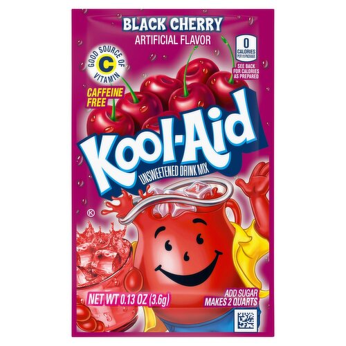 Kool-Aid Black Cherry Unsweetened Drink Mix, 0.13 oz