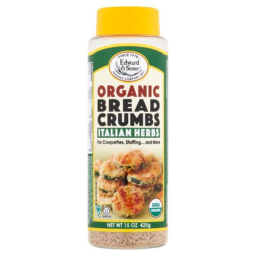 Edward & Sons Organic Italian Herbs Bread Crumbs, 15 oz