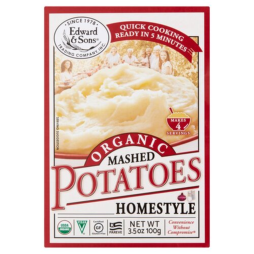 Edward & Sons Organic Homestyle Mashed Potatoes, 3.5 oz