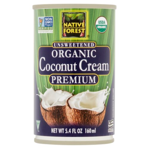 Native Forest Premium Unsweetened Organic Coconut Cream, 5.4 fl oz