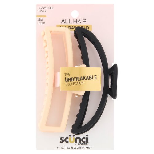 Conair Scünci Claw Clips, 2 count