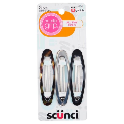 Scunci No Slip Grip 8 cm No Damage Oval Clips