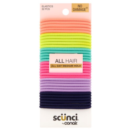 Conair Scünci No Damage Elastics, 32 count