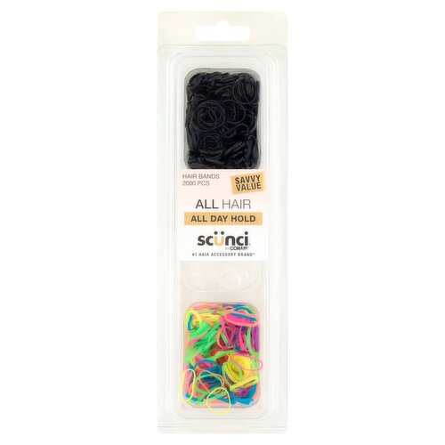 Conair Scünci Hair Bands, 2000 count