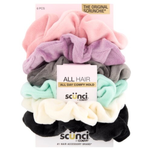 Conair Scünci The Original Scrunchie, 6 count