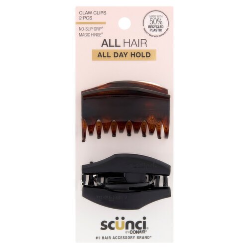 Conair Scünci Claw Clips, 2 count