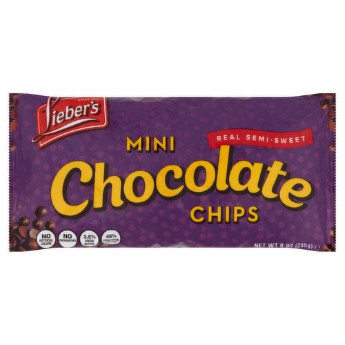 Lieber's Mini Chocolate Chips, 9 oz