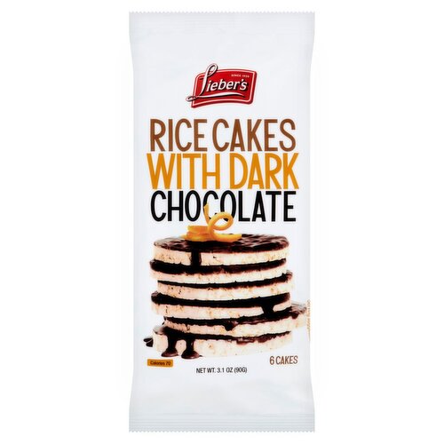 Lieber's Rice Cakes with Dark Chocolate, 6 count, 3.1 oz