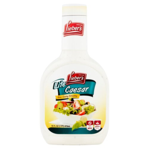 Lieber's Lite Caesar Non-Dairy Dressing, 16 fl oz