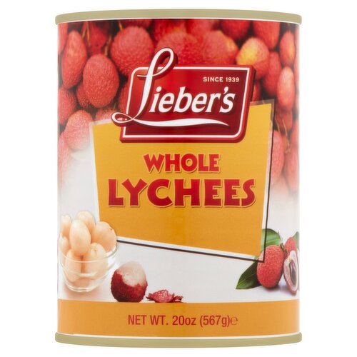 Lieber's Whole Lychees, 20 oz