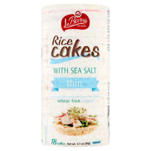 LaBonné Thin Rice Cakes with Sea Salt, 18 count, 3.1 oz