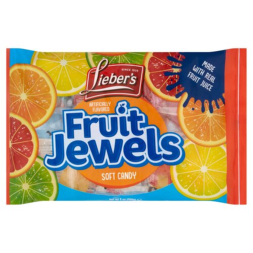 Lieber's Fruit Jewels Soft Candy, 9 oz