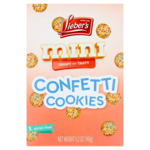 Lieber's Mini Crispy and Tasty Confetti Cookies, 5.2 oz