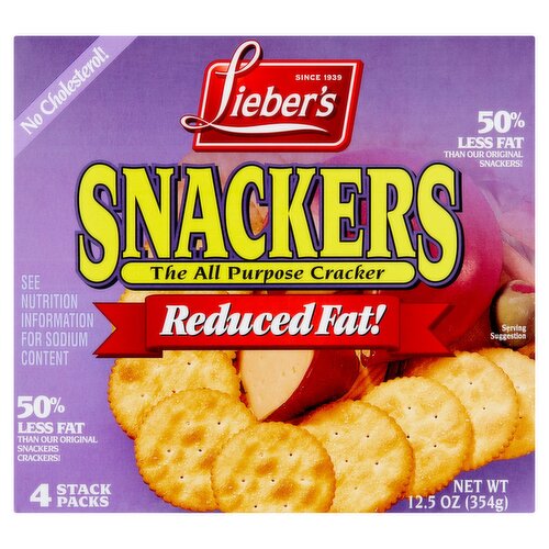 Lieber's Snackers Reduced Fat! Crackers, 12.5 oz