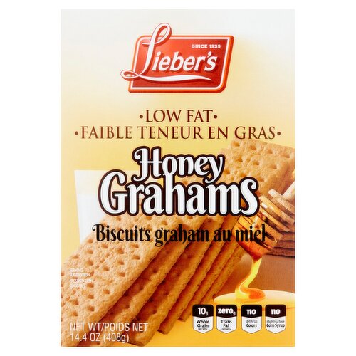 Lieber's Low Fat Honey Grahams, 14.4 oz