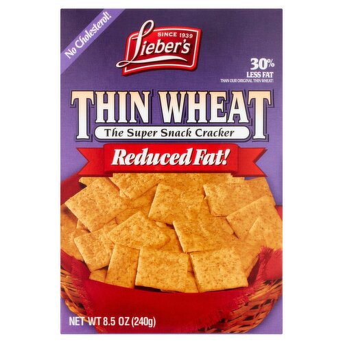 Lieber's Reduced Fat Thin Wheat Crackers, 8.5 oz