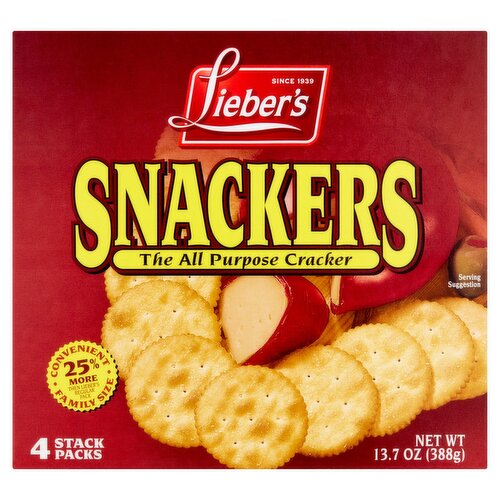 Lieber's Snackers Crackers, 13.7 oz