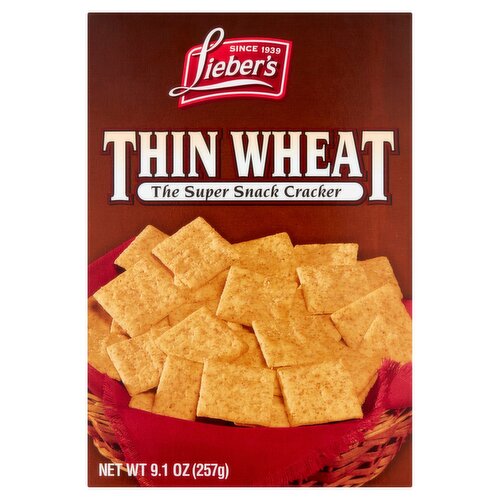 Lieber's Thin Wheat Crackers, 9.1 oz