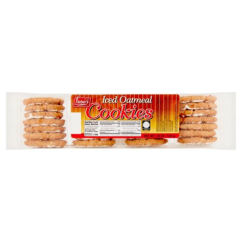 Lieber's Iced Oatmeal Cookies, 18 oz