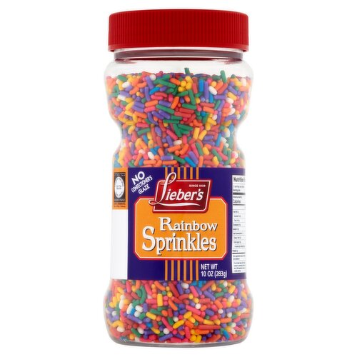 Lieber's Rainbow Sprinkles, 10 oz